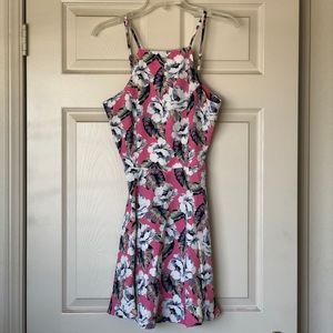 Hollister Pink floral skater dress